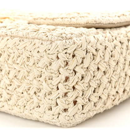 Chanel Raffia Crochet Paris Greece Medium Flap Bag Beige 10 of 10