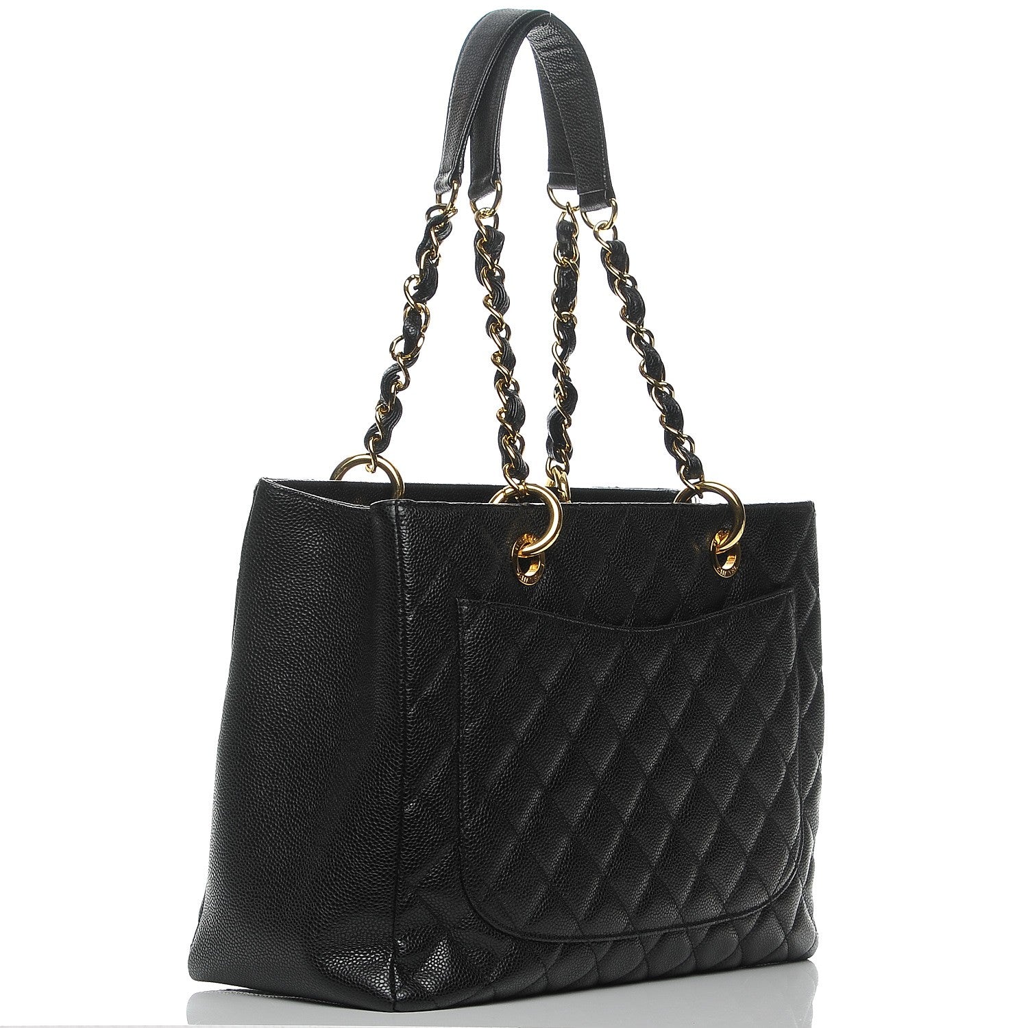 Chanel Caviar Quilted Grand Shopping Tote GST Black 3 of 7