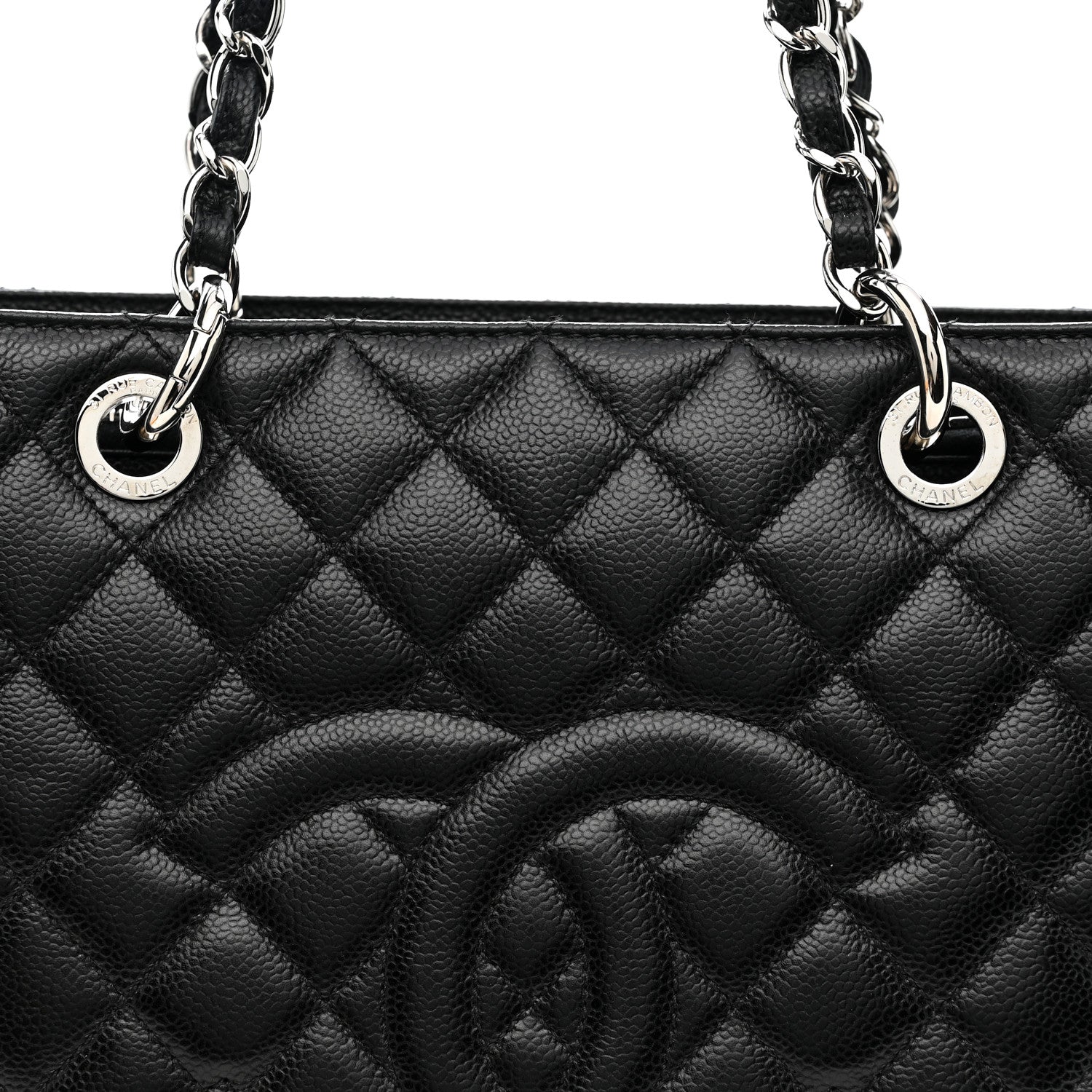 Chanel Caviar Quilted Grand Shopping Tote GST Black 9 of 11