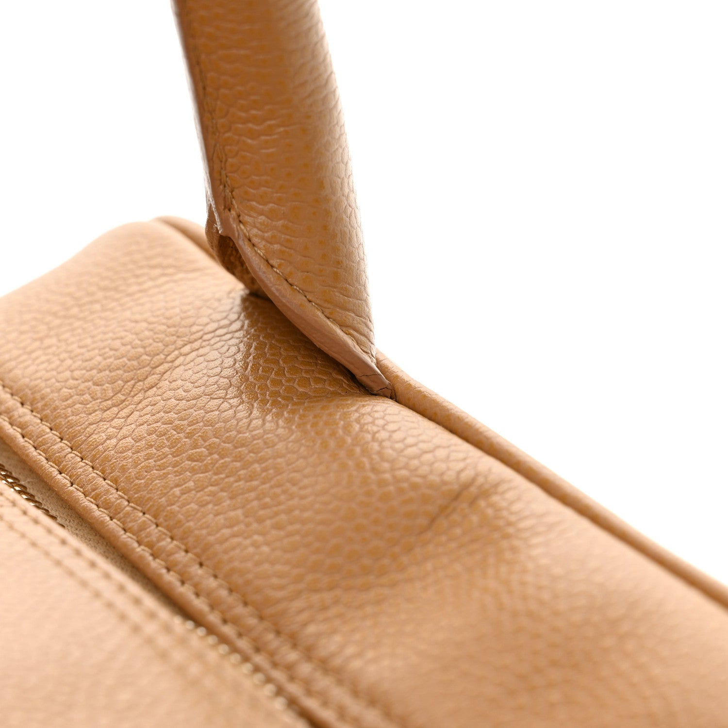 Chanel Caviar Quilted Small Bowler Beige 12 of 13