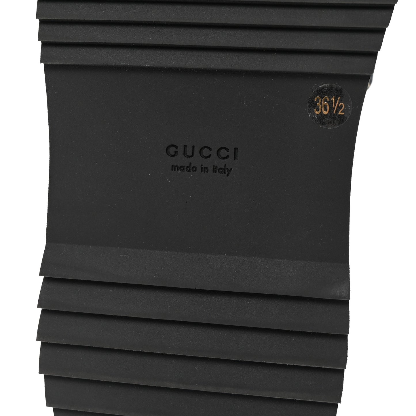 Jacquard Black Denim GG Monogram Angelina Platform 55mm Slide Sandals 36.5 Black Ivory