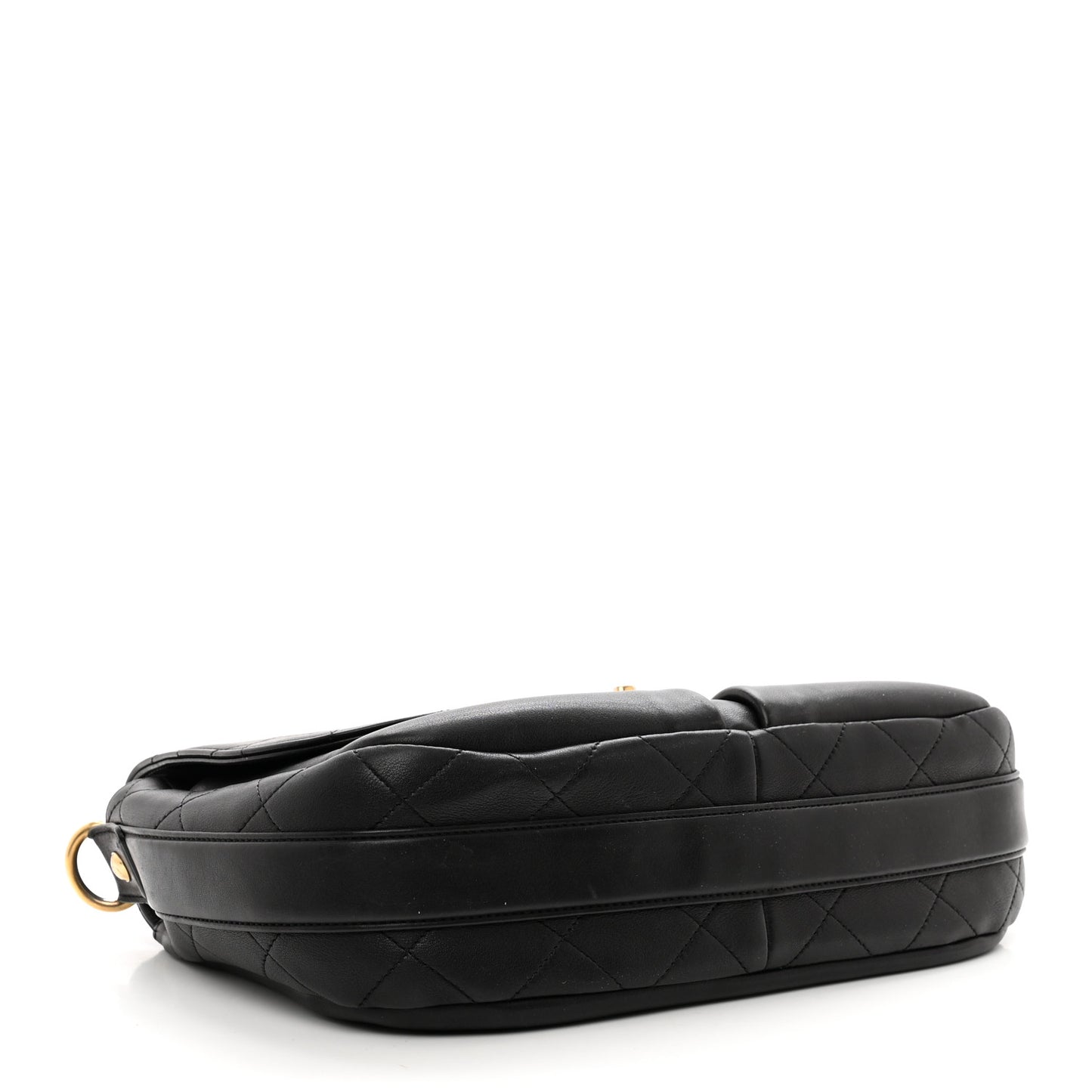 Calfskin Stitched Small Paris in Rome Messenger Black