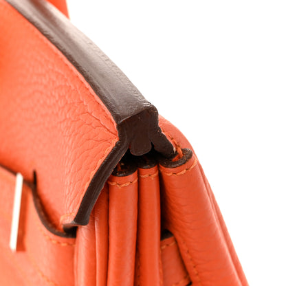 Hermes Taurillon Clemence Birkin 30 Feu 15 of 16