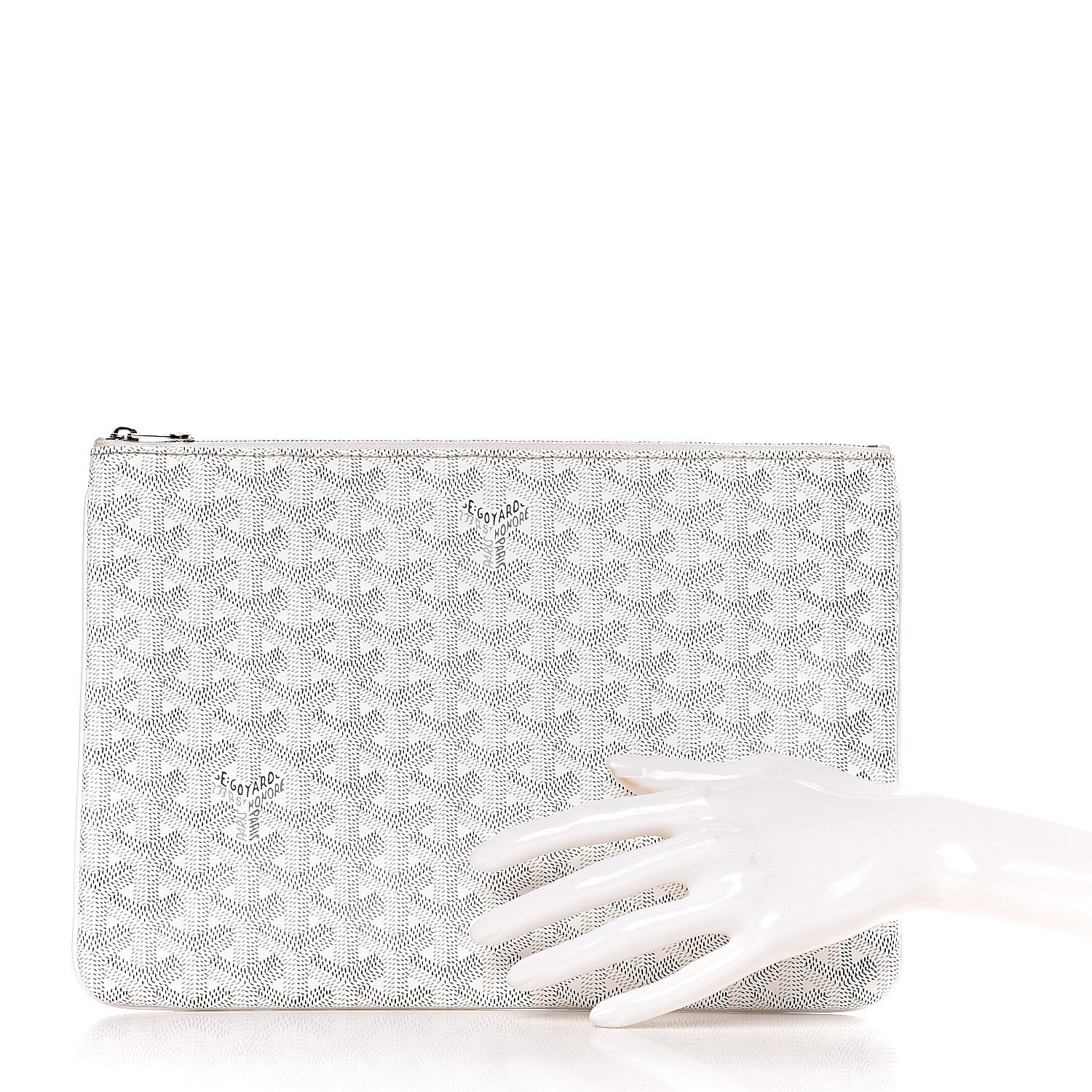 Goyard Goyardine Senat Pochette MM White 2 of 8