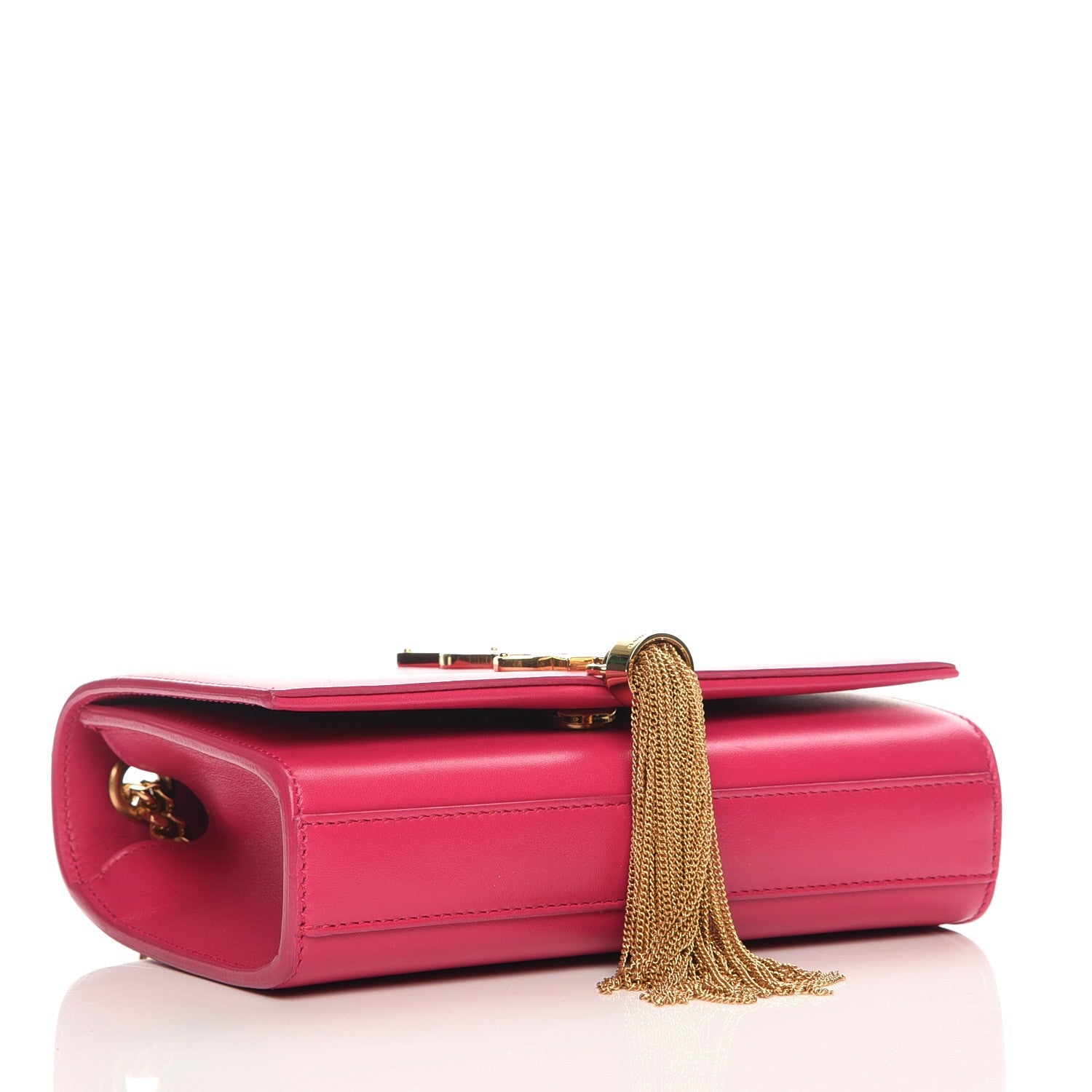 Saint Laurent SAINT LAURENT Calfskin Small Classic Monogram Kate Tassel Satchel Fuchsia 4 of 7