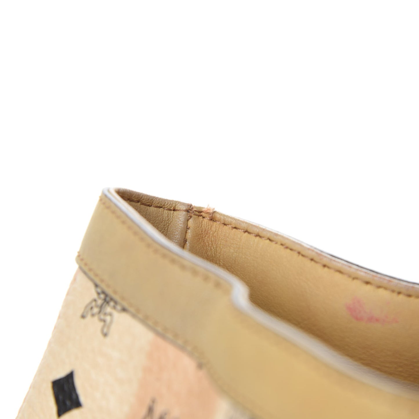 Striped Visetos Shopping Tote Beige