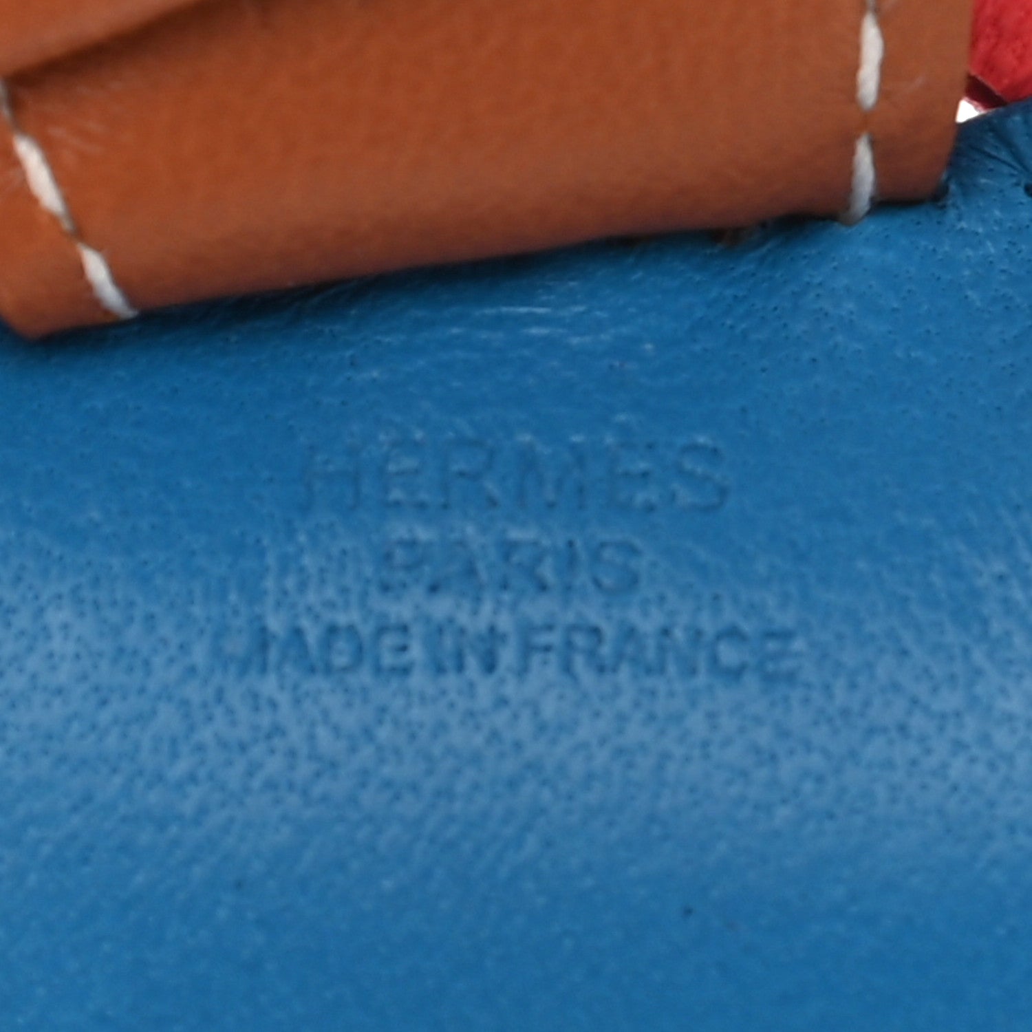 Hermes Milo Lambskin Grigri Rodeo Horse Bag Charm PM Blue Zanzibar Rose Texas Gold 4 of 4