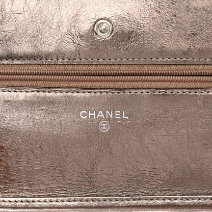Chanel Metallic Aged Calfskin Quilted Reissue Wallet On Chain WOC Bronze 6 of 11