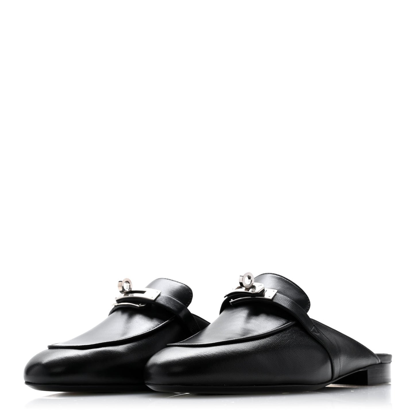 Calfskin Oz Mules 39 Black
