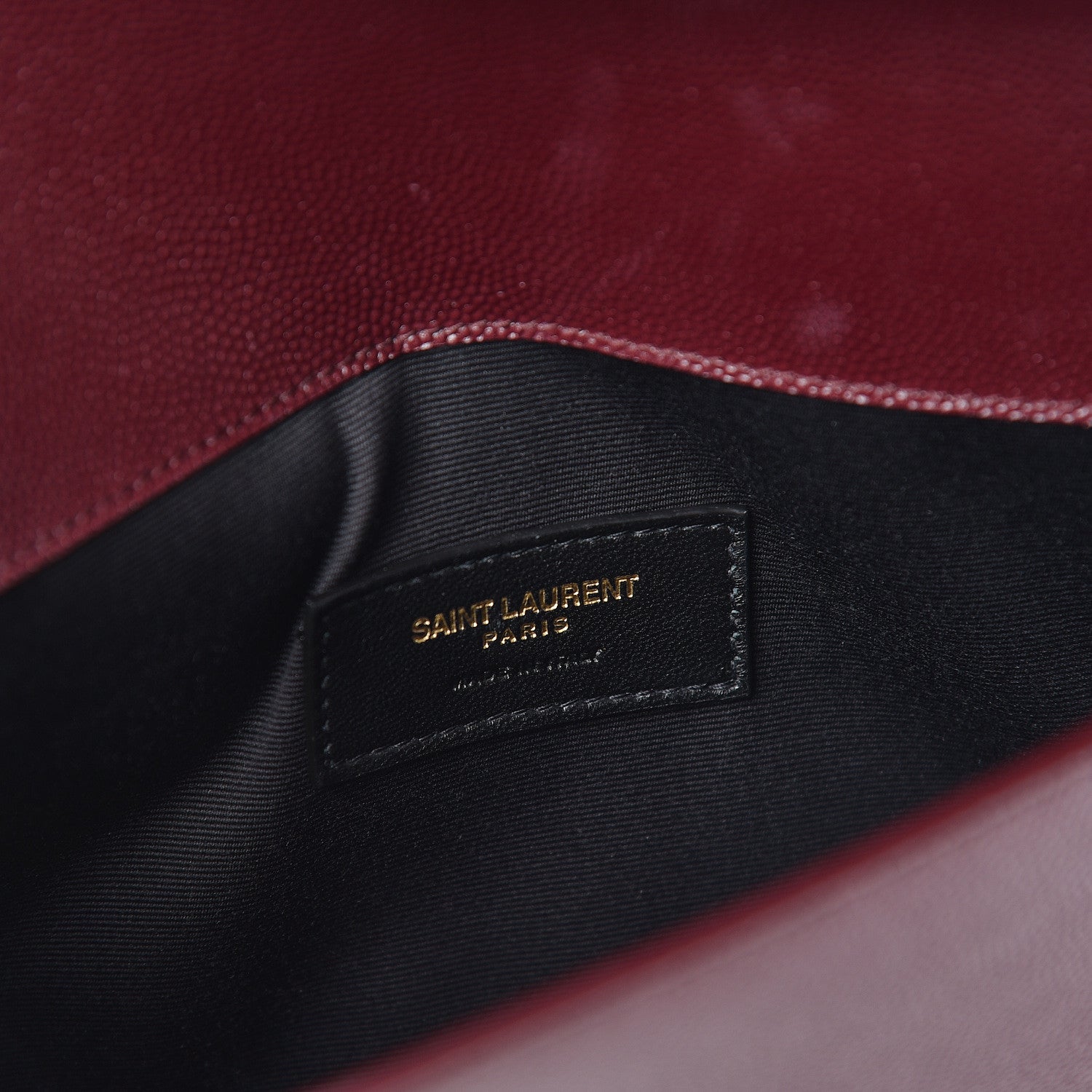Saint Laurent Grain De Poudre Uptown Pouch Burgundy 6 of 7