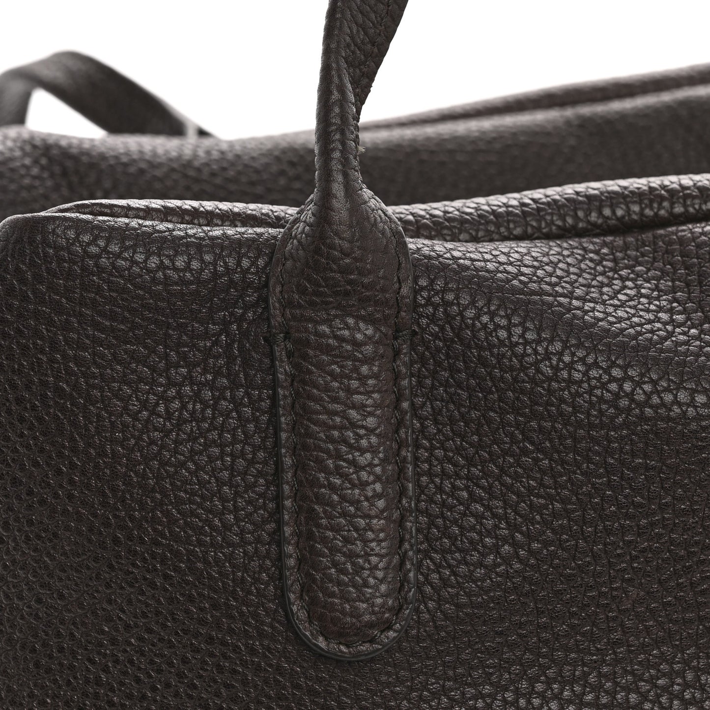 Grained Saddle Calfskin Henri Bag Brunette