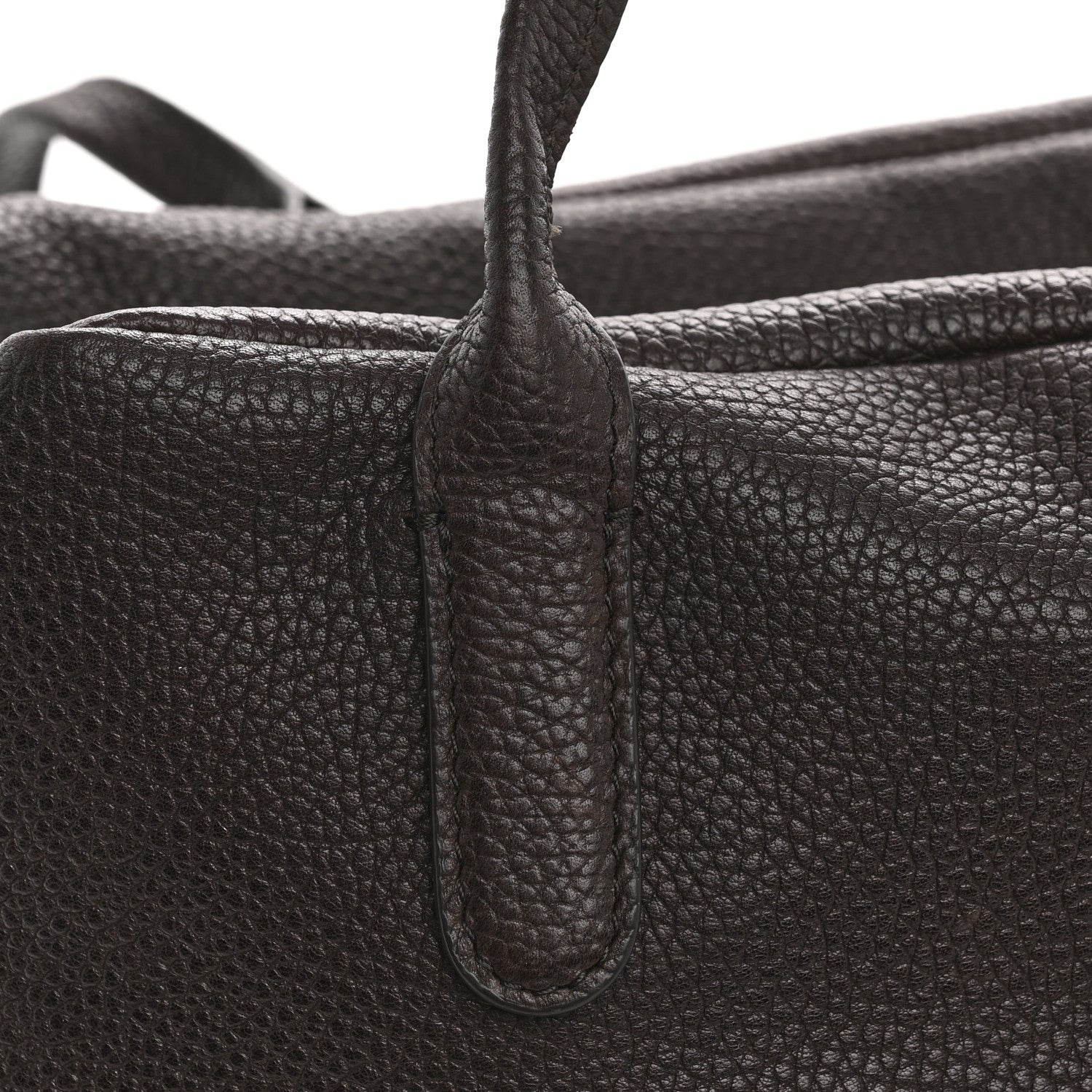 The Row Grained Saddle Calfskin Henri Bag Brunette 13 of 13