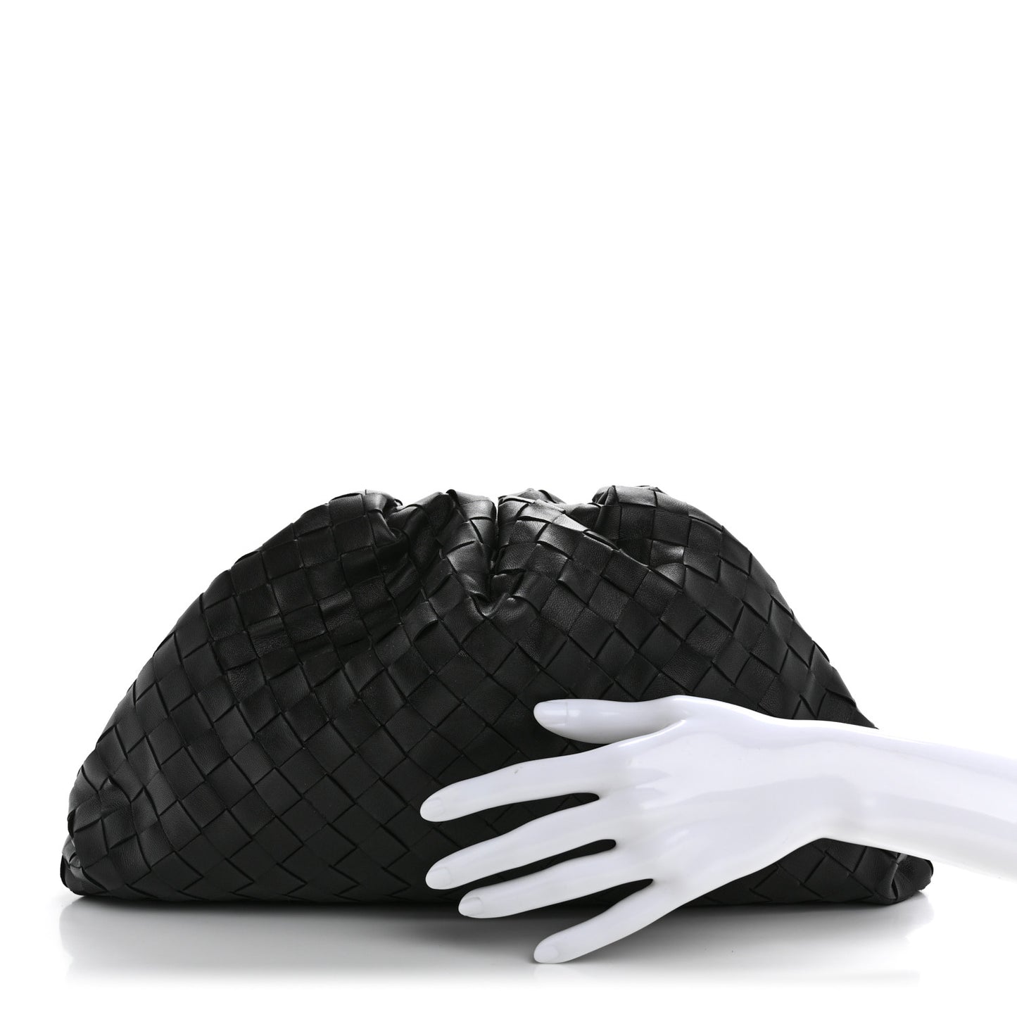Nappa Maxi Intrecciato The Pouch Oversized Clutch Black