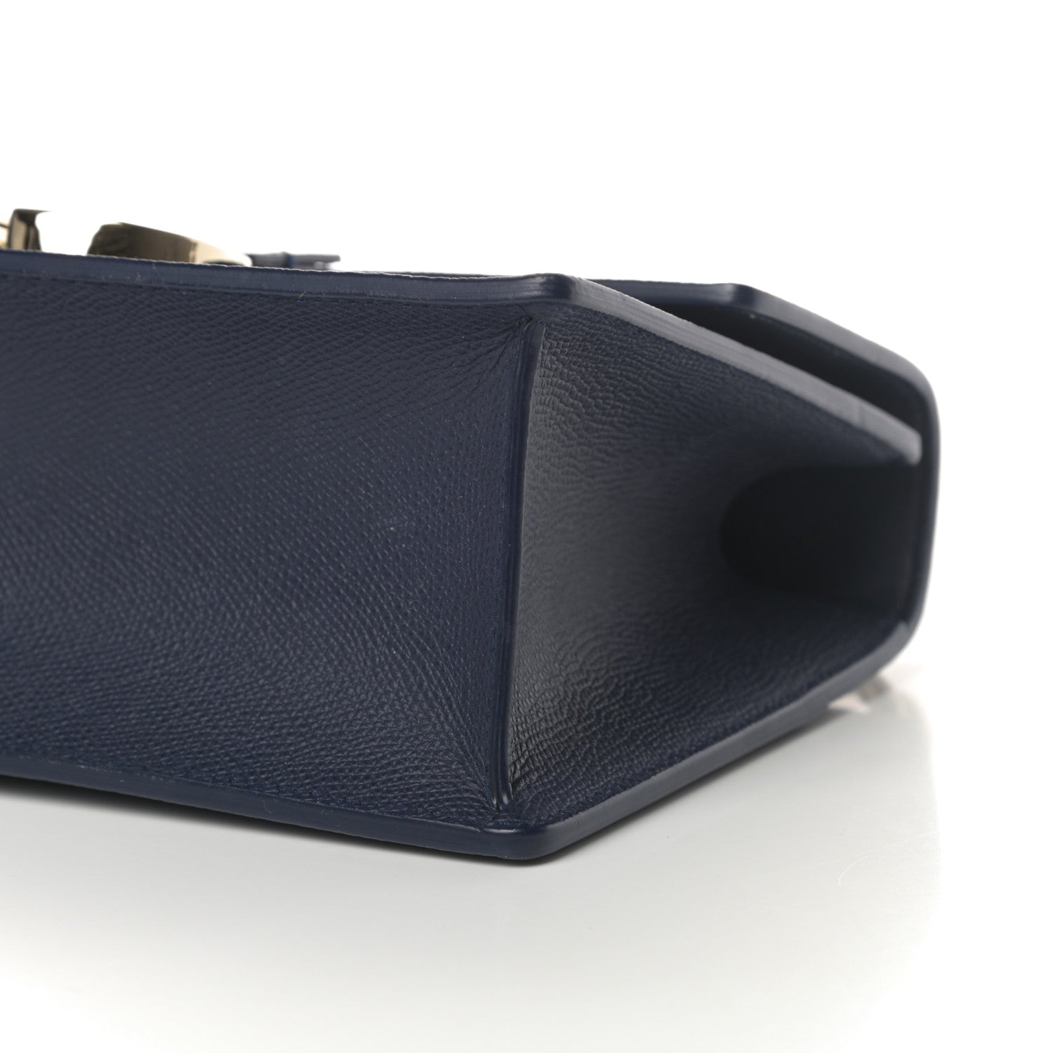 Christian Dior Grained Calfskin 30 Montaigne Chain Flap Bag Navy 10 of 12