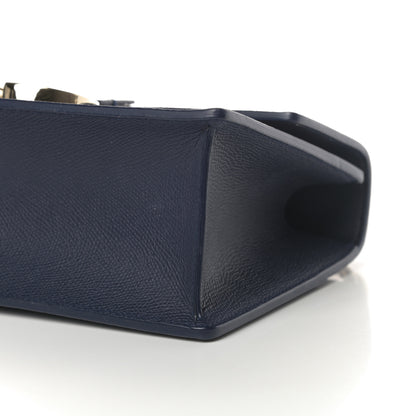 Christian Dior Grained Calfskin 30 Montaigne Chain Flap Bag Navy 10 of 12