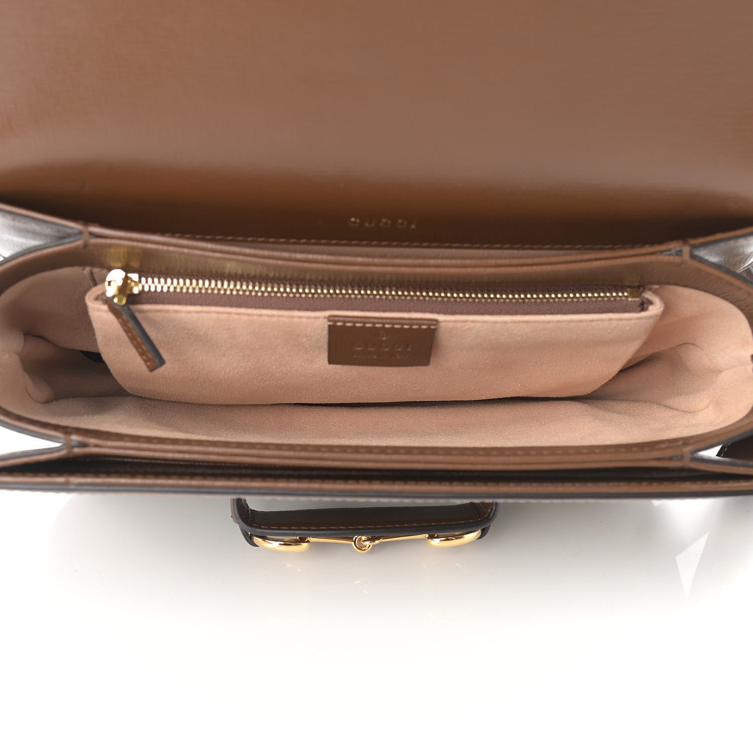 Gucci GG Supreme Monogram Horsebit 1955 Shoulder Bag Beige Brown Sugar 5 of 11