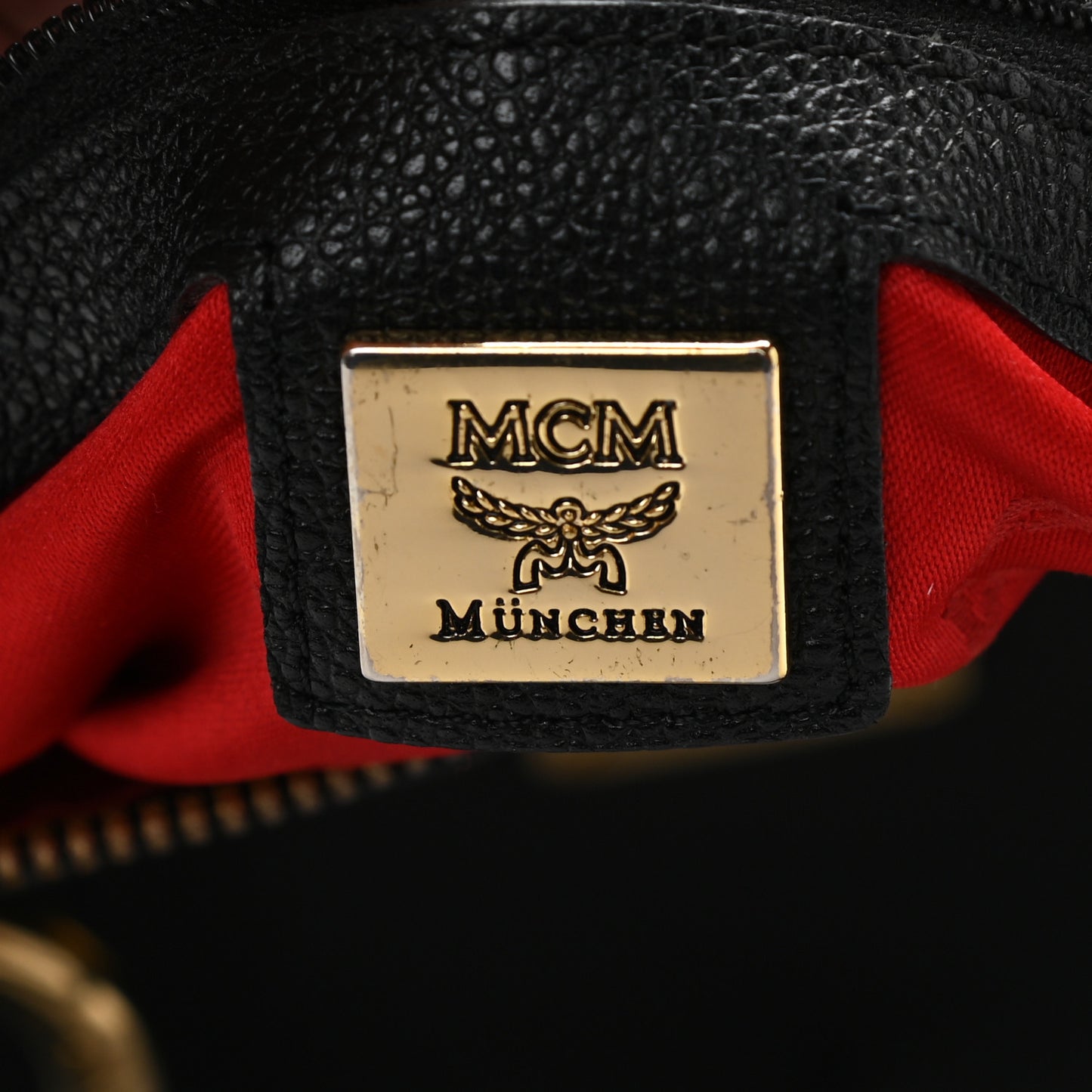 Grained Calfskin Studded Boston Bag Black
