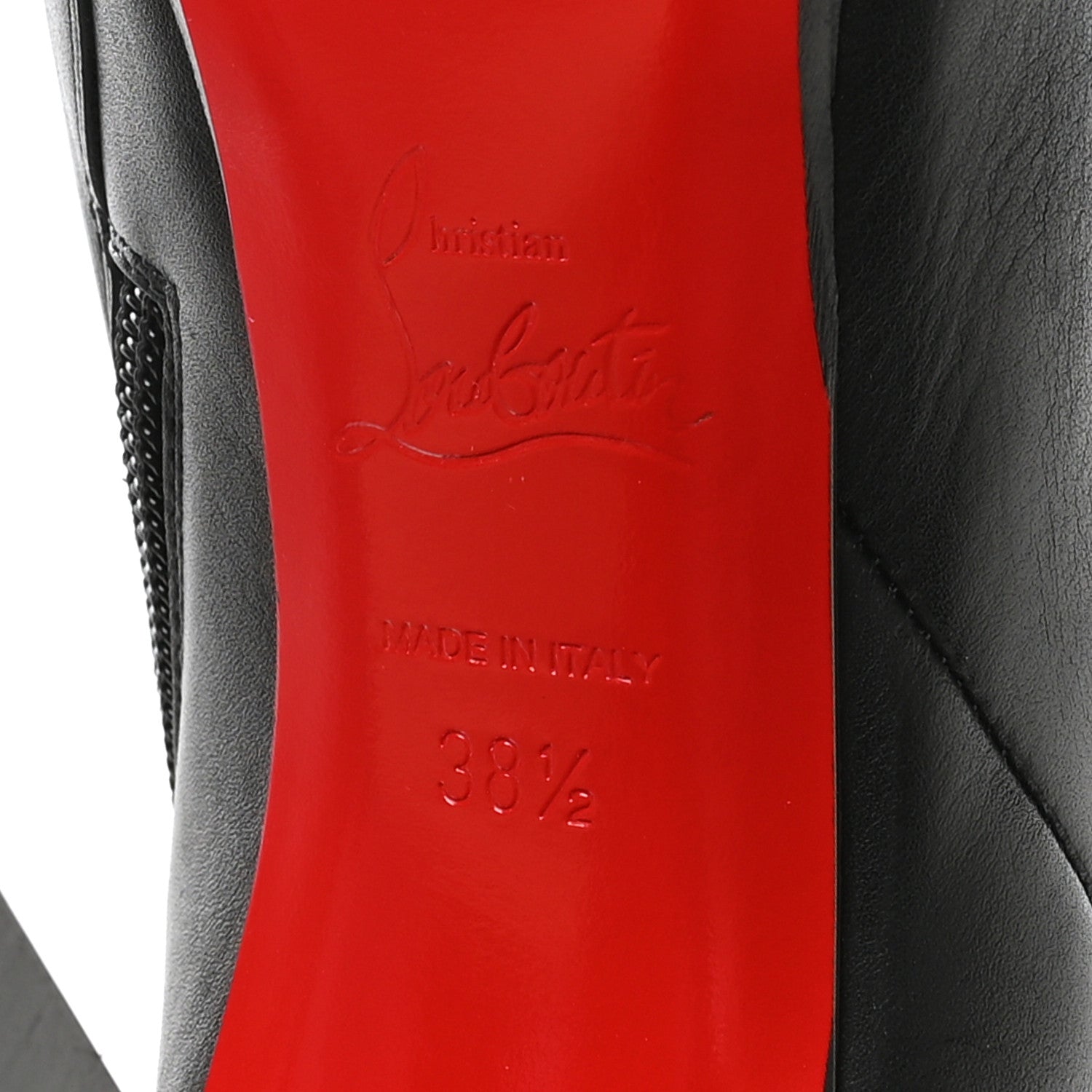 Christian Louboutin Calfskin Degrade Fannylove Alta 120 Booties 38.5 Black 7 of 8
