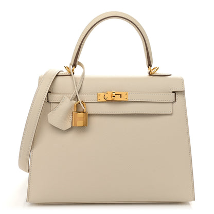 Hermes Epsom Kelly Sellier 25 Craie 1 of 11