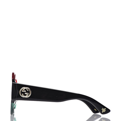 Gucci Acetate Round GG0084S Sunglasses Black Red Green 3 of 7