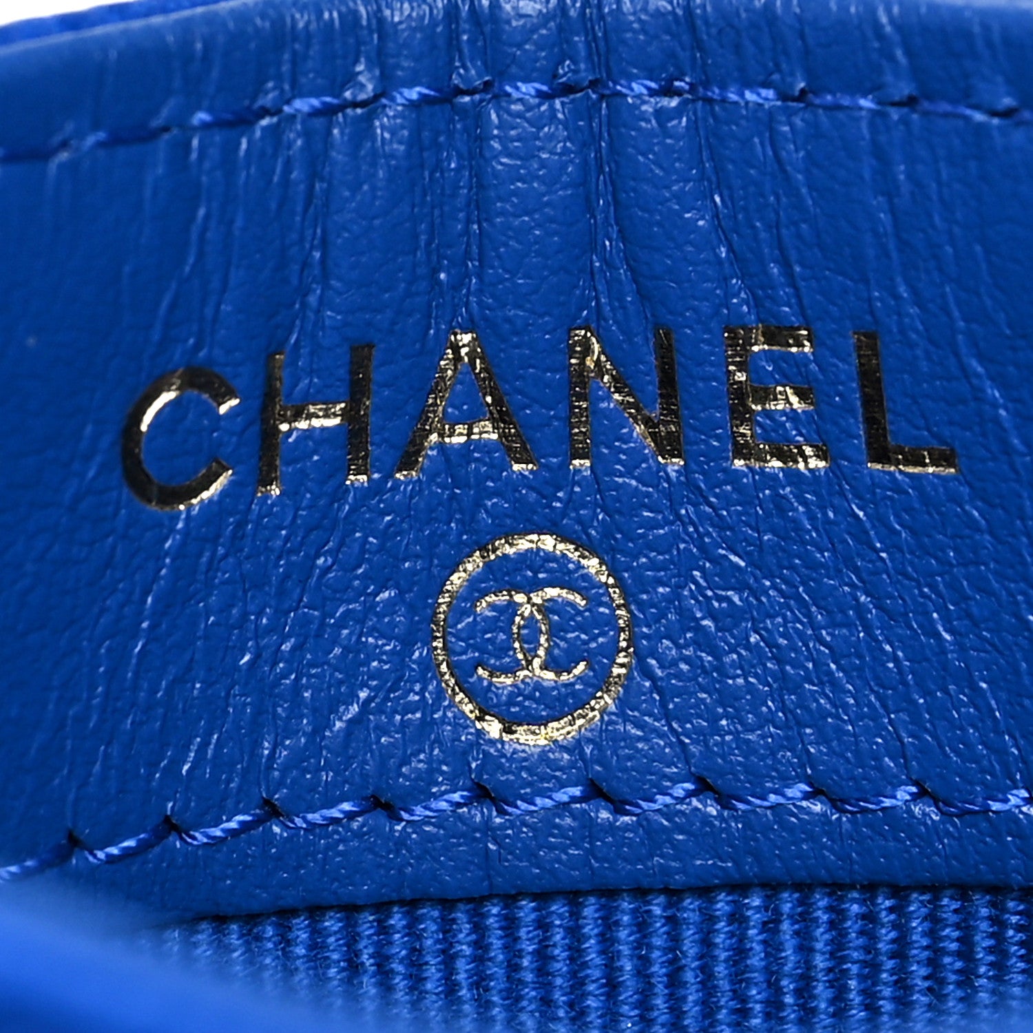 Chanel Caviar Quilted Card Holder Blue 6 of 10