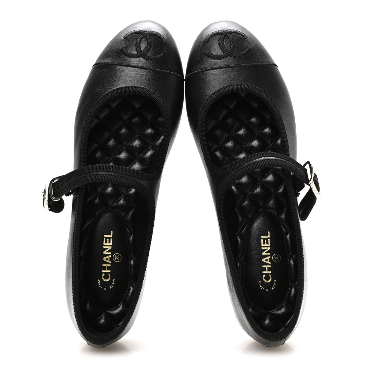 Chanel Lambskin Mary Jane Flats 40 Black 2 of 9