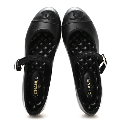 Chanel Lambskin Mary Jane Flats 40 Black 2 of 9