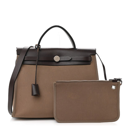 Hermes Vache Hunter Toile Herbag Zip 31 PM Etoupe Ebene 1 of 9
