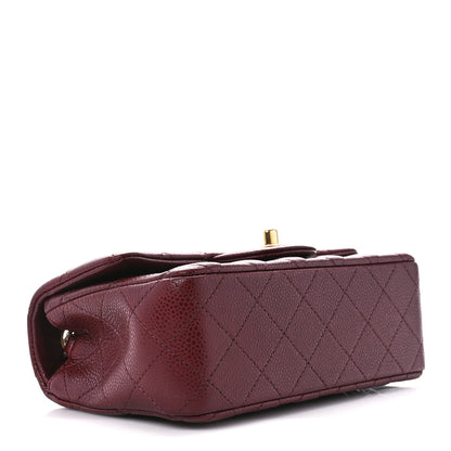 Chanel Caviar Quilted Mini Rectangular Flap Dark Red 4 of 11