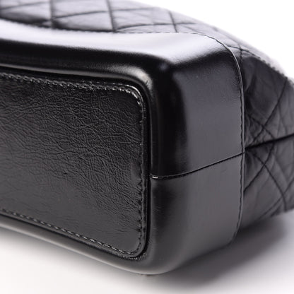 Chanel Aged Calfskin Quilted Small Gabrielle Backpack Black 6 of 9