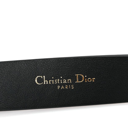 Christian Dior Calfskin 30 Montaigne Cut-Out CD Belt 95 38 Black 3 of 5