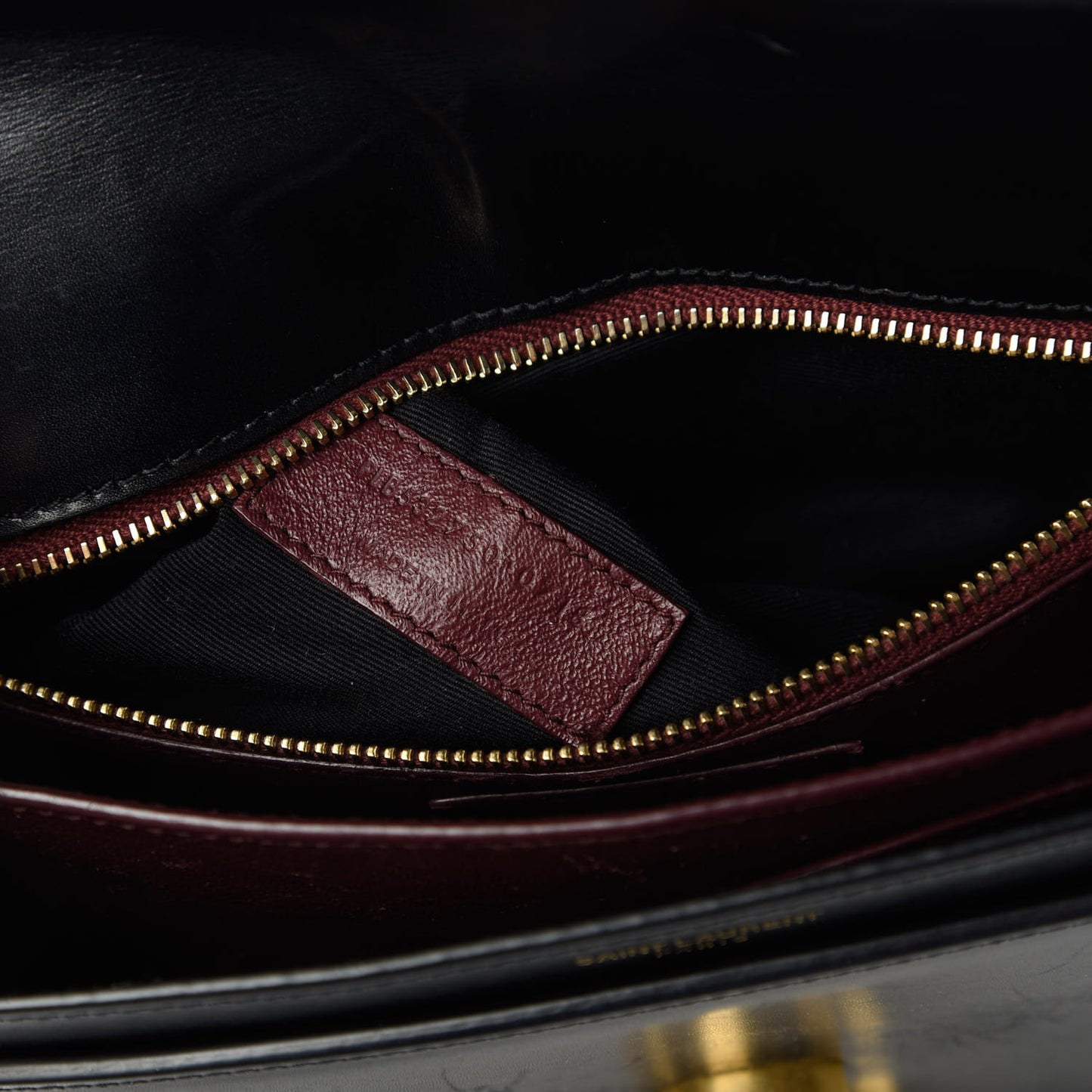 Smooth Calfskin Monogram Cassandra Clasp Bag Black