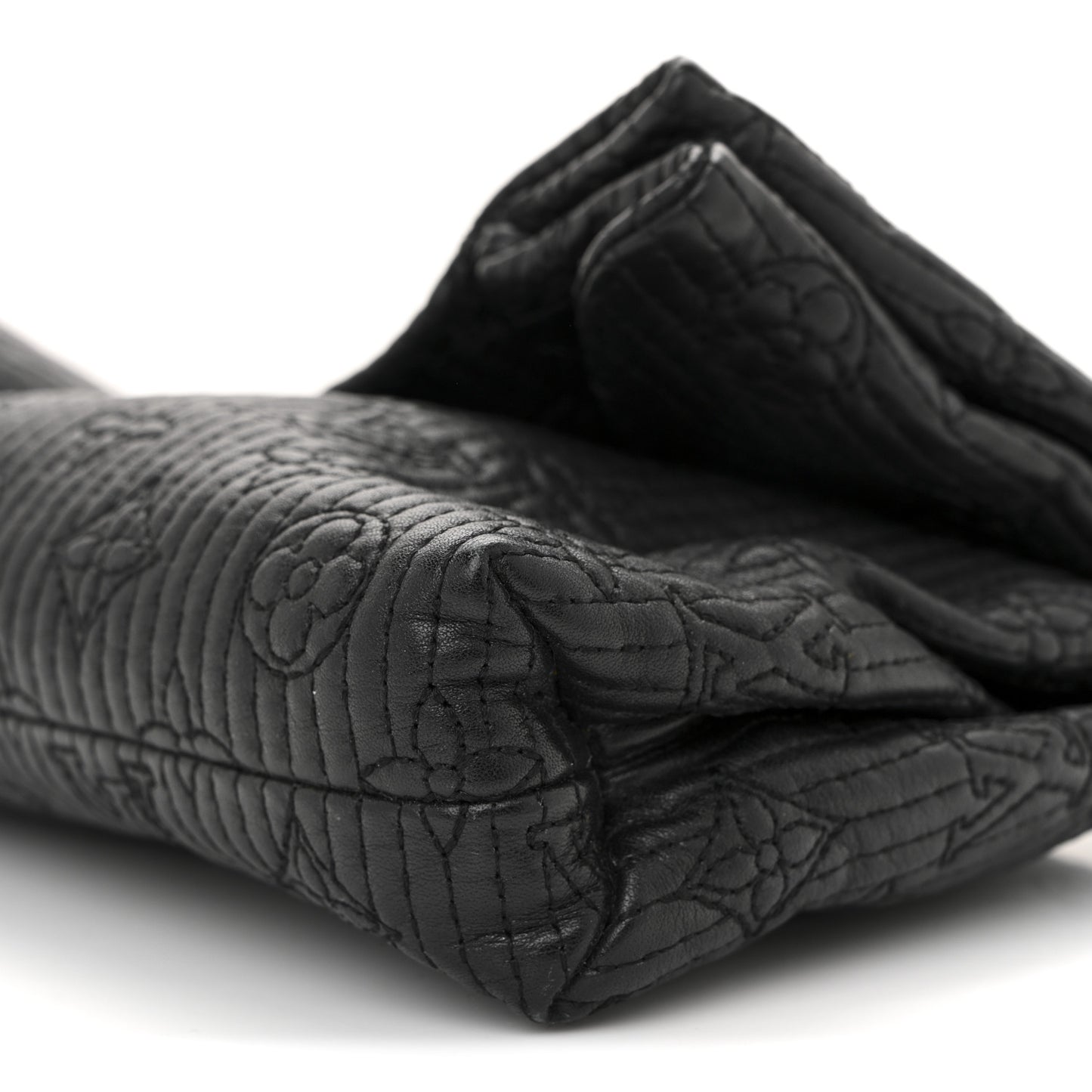 Calfskin Quilted Monogram Altair Clutch Black