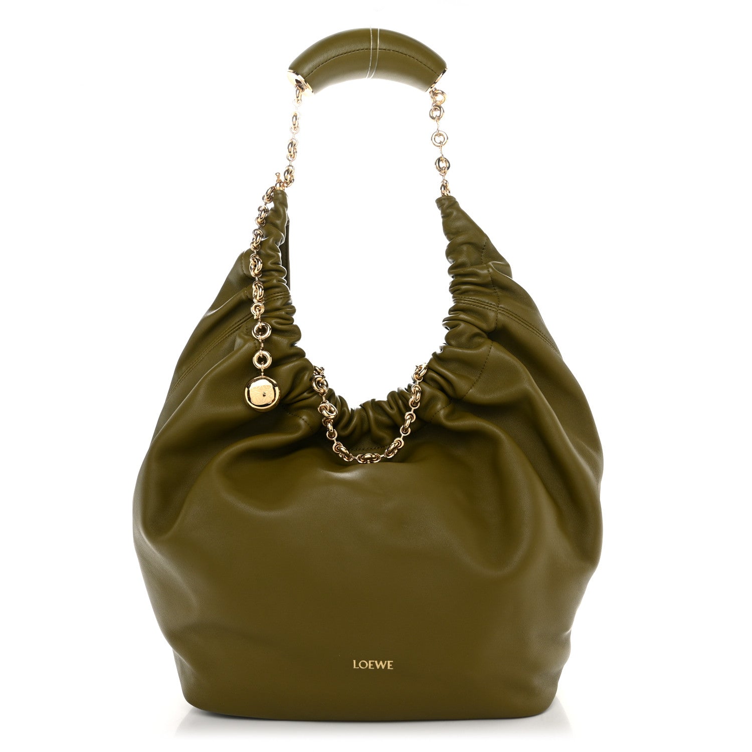 Loewe Nappa Medium Squeeze Bag Olive 1 of 9