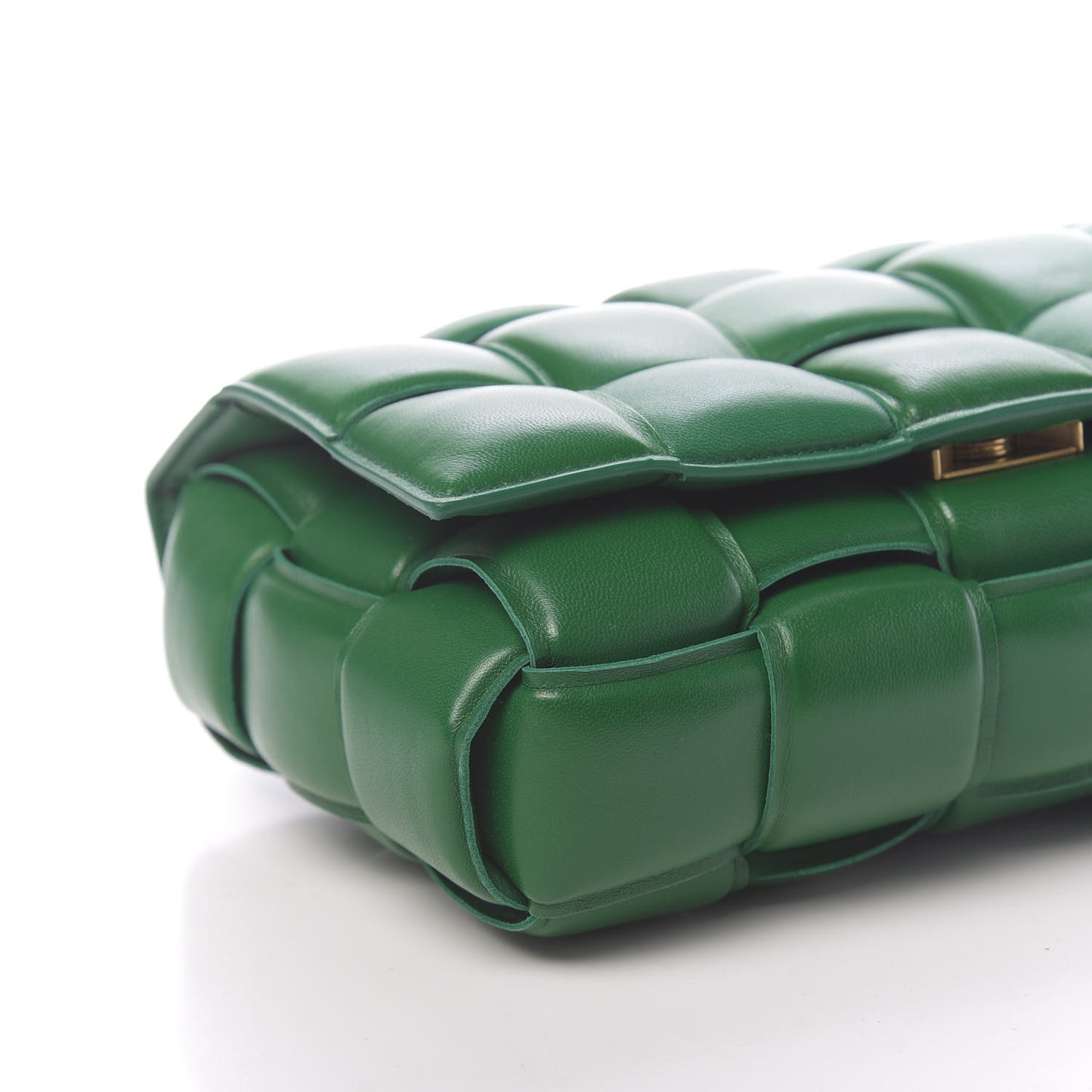 Nappa Maxi Intreccio Padded Cassette Crossbody Bag Racing Green