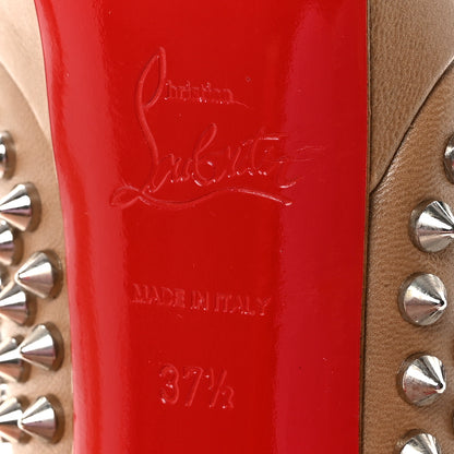 Christian Louboutin Nappa Bianca Spikes 140 Pumps 37.5 Corde Silver 7 of 8