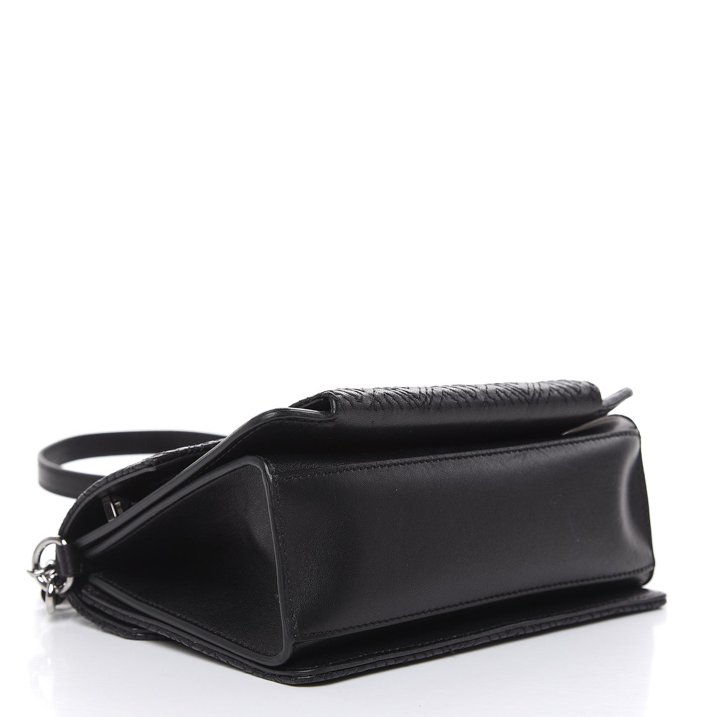 Lambskin Embroidered Studded Small GV3 Shoulder Bag Black