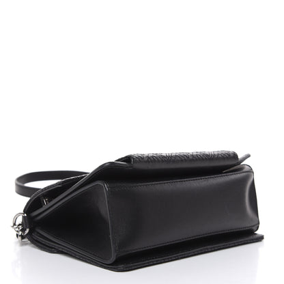 Givenchy Lambskin Embroidered Studded Small GV3 Shoulder Bag Black 4 of 13