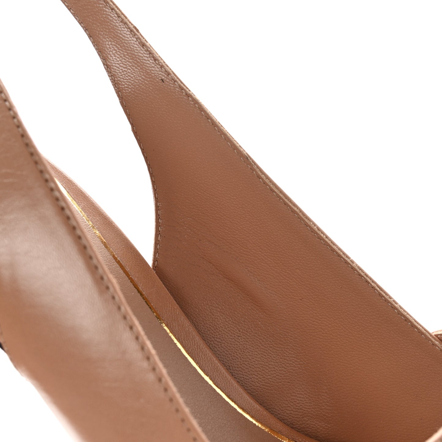 Goatskin Rockstud 70mm Slingback Pumps 41 Rose Cannelle
