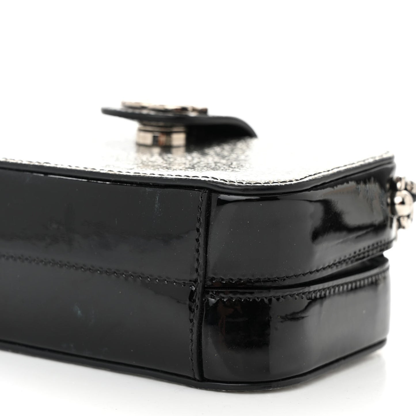 Glitter Patent Evening On The Moon Camera Case Silver