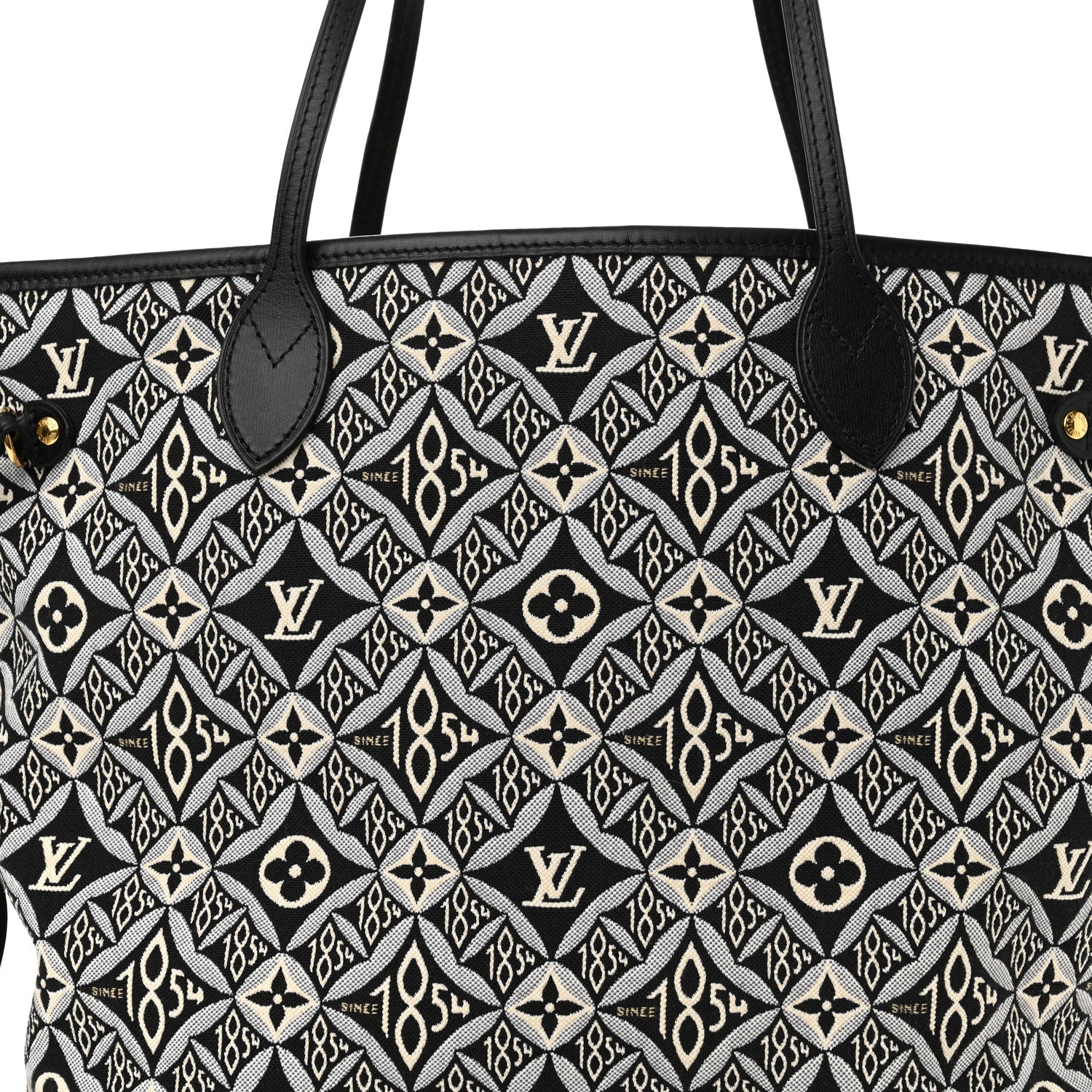 Louis Vuitton Jacquard Since 1854 Neverfull MM Grey 8 of 11