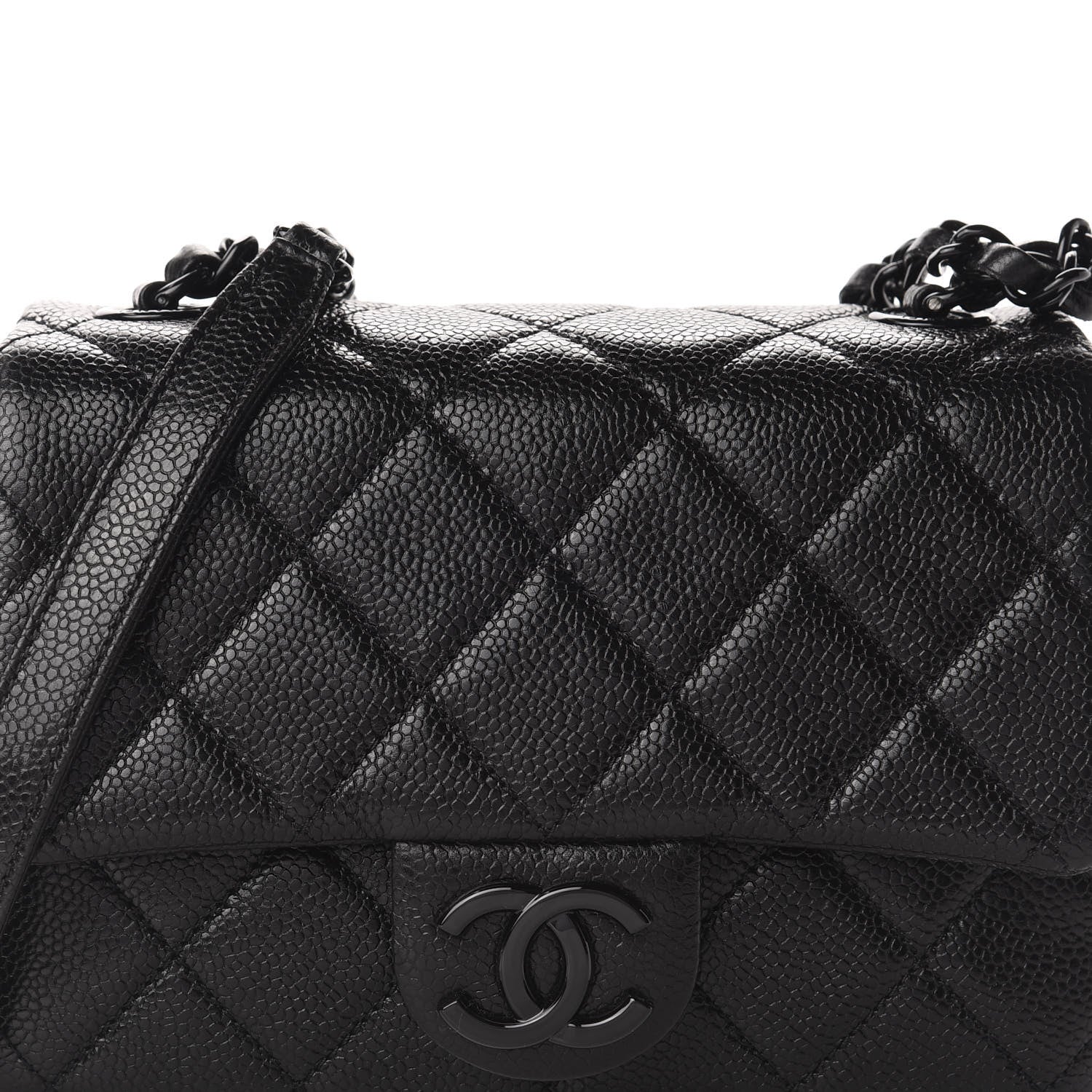 Chanel Caviar Quilted Incognito Mini Square Flap Black 10 of 10