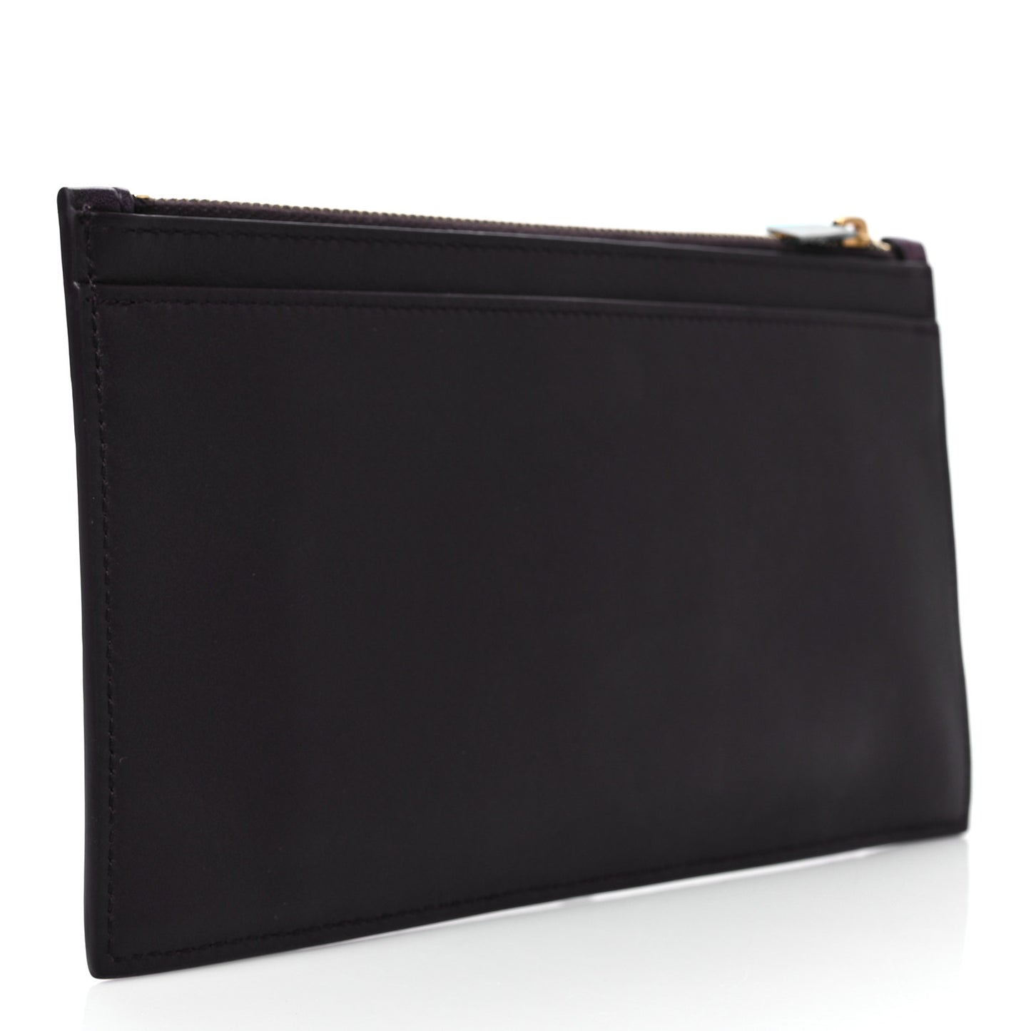Lambskin Heart Embossed Monogram Bill Pouch Vintage Cognac