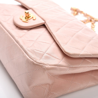 Chanel Lambskin Quilted Medium Double Flap Light Pink 9 of 17