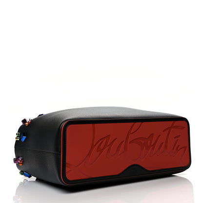 Christian Louboutin Calfskin Empire Spike Studded East West Cabata Tote Black 5 of 11