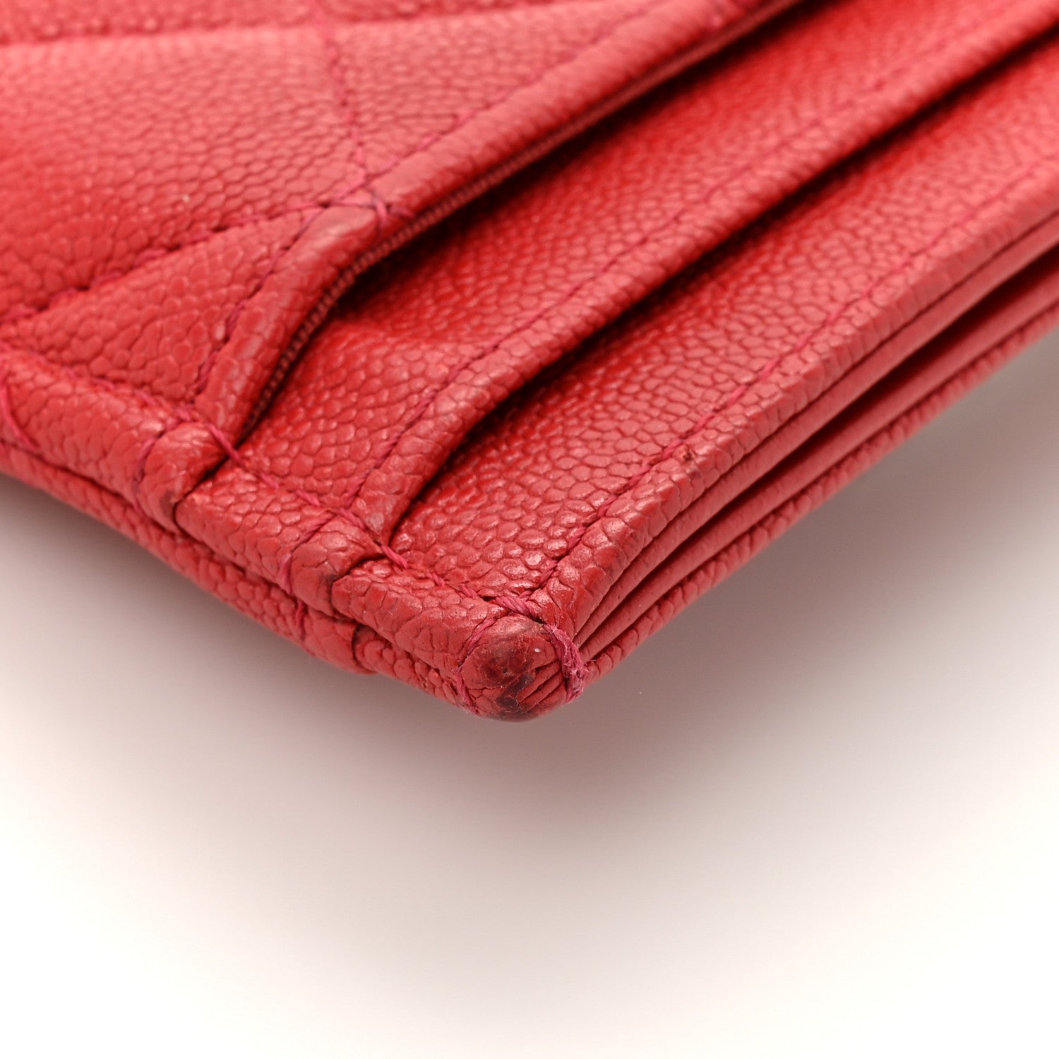 Chanel Caviar Quilted Boy Card Holder Red 9 of 13