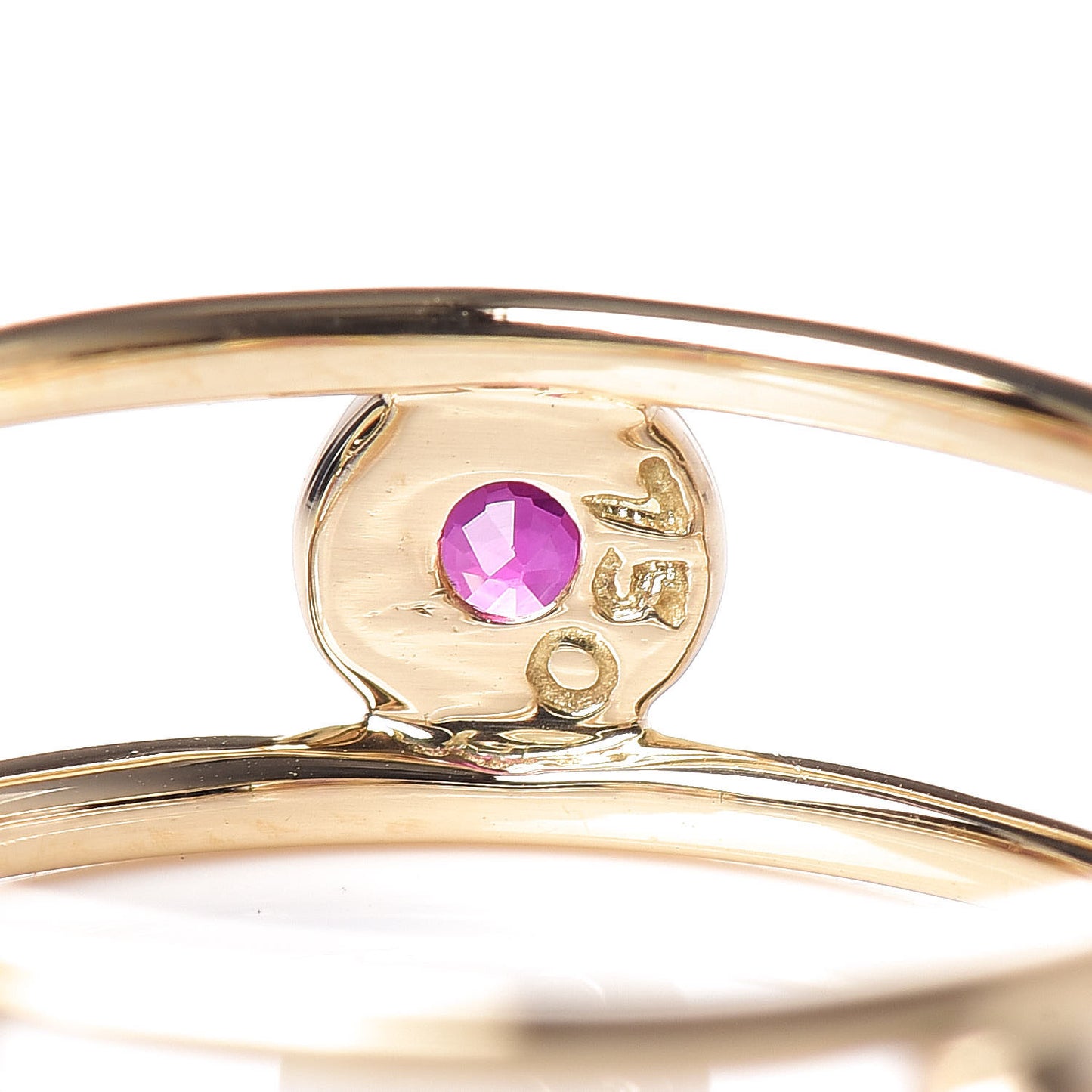 18K Yellow Gold Ruby Elsa Peretti Color By The Yard Ring 50 5.5