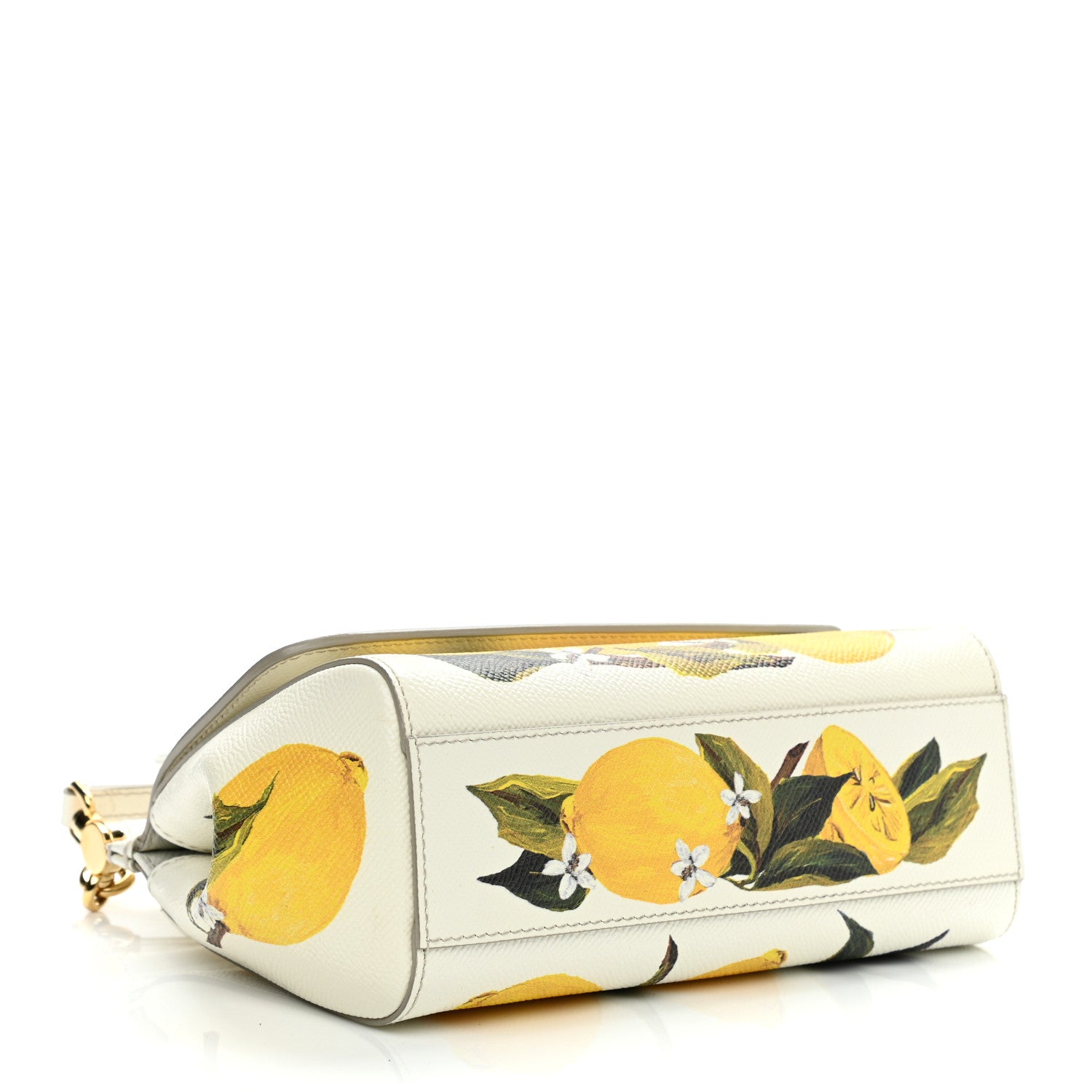 Dolce & Gabbana Dauphine Lemon Print Mini Miss Sicily Satchel