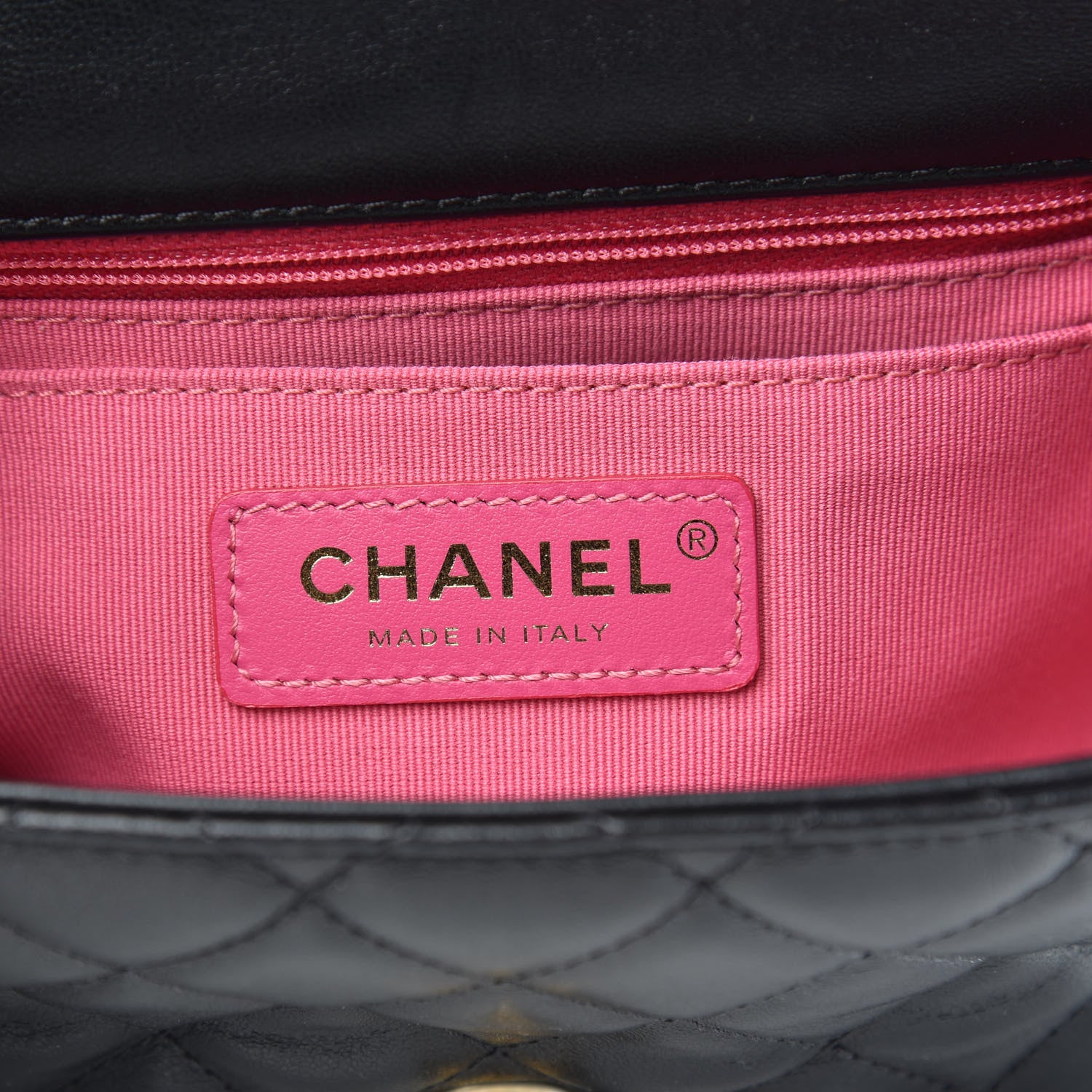 Chanel Lambskin Resin Quilted Mini Pearl Samba Square Flap Black 6 of 11