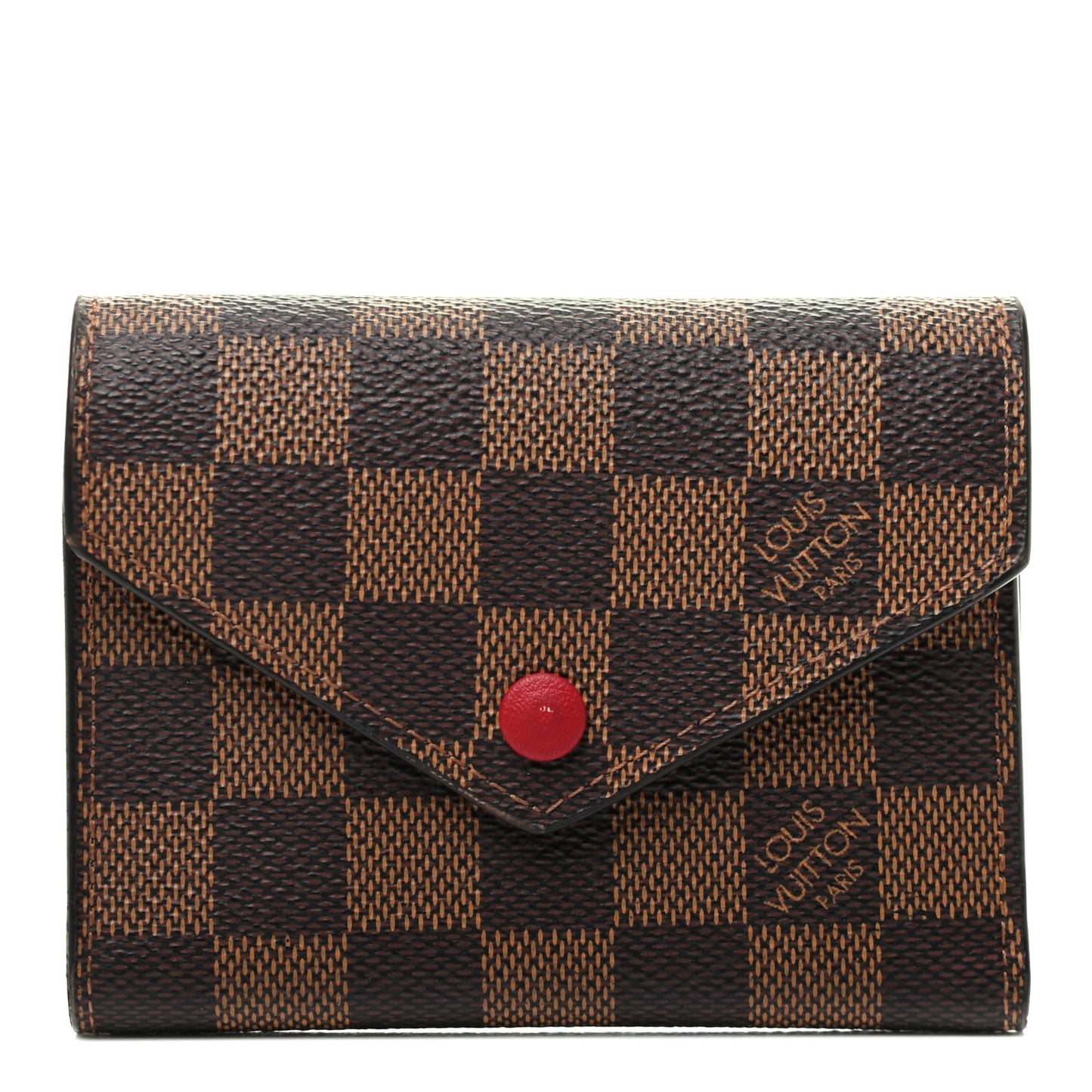 Damier Ebene Victorine Wallet Cherry